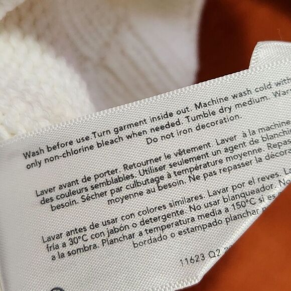 Carter's Sweater For Girls Size 4 100%cotton  Color Ivory - Picture 9 of 10